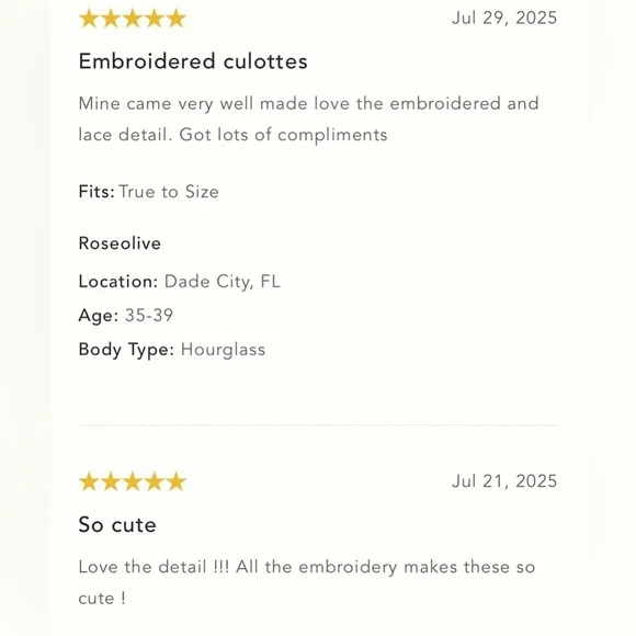 NWT Size M - Anthropologie 100% Cotton Embroidered Culottes (NWT US$ 138) - Picture 2 of 16